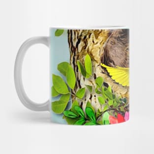 Nesting Budgerigar aka Parakeet Mug